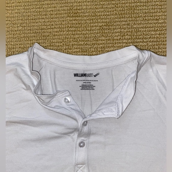 WilliamRast Mens Henley White XL t-shirt - Picture 1 of 2